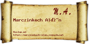 Marczinkech Alán névjegykártya
